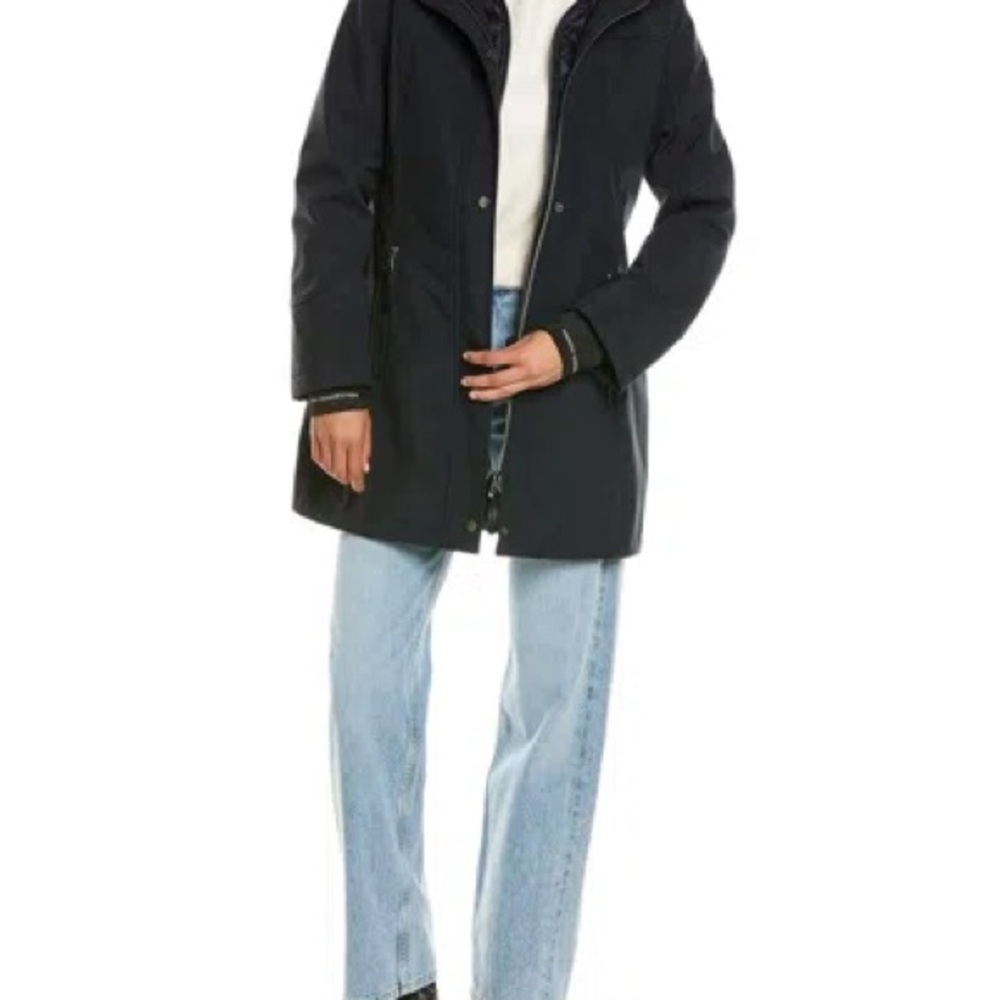 French Connection Mixed Media Softshell Navy Jacket